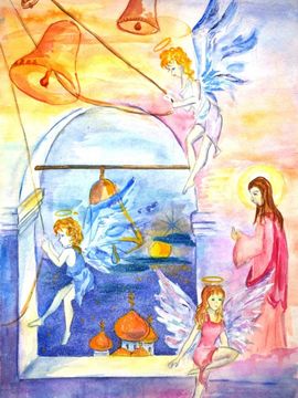 Бобырина Екатерина, 13 лет, Рождественский перезвон, б., смеш. тех., ДШИ №7, г. Дзержинск
