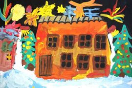 Власенко Богдан, 5 лет, Праздничный салют, тон. б., гуашь, ДШИ, г. Новошахтинск, Ростовская обл.