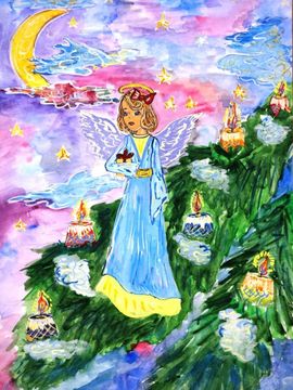 Зажигаева Инна, 11 лет, Чудо Рождества, б., смеш. тех., ДШИ №7, г. Дзержинск