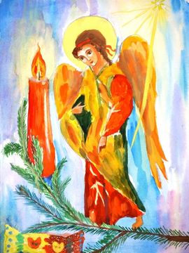 Невзорова Екатерина, 10 лет, Ангел, б., акварель, ДШИ №7, г. Дзержинск