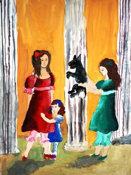 Крутских Алена, 11 лет, Играющие дети, б., гуашь, ДХШ №1, г.Липецк