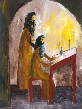 Куликова Светлана, 13 лет, У истоков славянской азбуки, б., гуашь, лицей №1, г.Волжский, Волгоградская обл