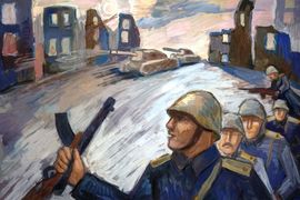 Пентюхова Ирина, 13 лет, Битва за Сталинград, б., гуашь, ДШИ, Омская область, г. Исикуль