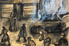 Погребицкая Анастасия, 12 лет, Бой за Рейхстаг, тон. б., смеш.тех., ДШИ, г. Новошахтинск, Ростовская обл.