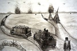 Тисленко Виктория, 12 лет, Дорога жизни, б., тушь, г.Знаменск, Астраханская обл.