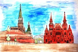 Шверникова Диана, 14 лет, Красная площадь, б., смеш. тех., г. Чебоксары