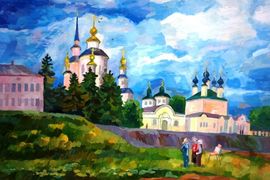 Урюпина Влада, 13 лет, Отсюда шли в неизвестность корабли, б., гуашь, ДХШ, г. Великий Устюг