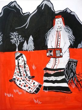 Агафонова Алена, 10 лет, Сказки моей бабушки, б., гуашь, ДХШ №2, г. Барнаул