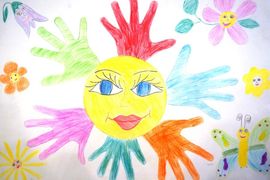 Воронова Александра, 6 лет, Позитивное настроение, б., цв. карандаши, г. Саратов