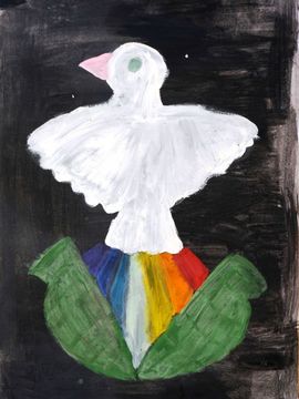 Кияметдинова Регина, 10 лет, Голубь Мира, б., гуашь, СОШ №118, г. Самара
