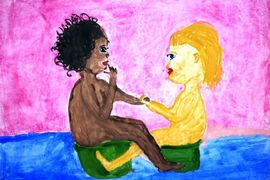 Красильницына Софья, 9 лет, Мы такие разные, мы такие классные, б., гуашь, СОШ №118, г. Самара