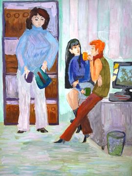 Латаева Анастасия, 15 лет, Утро понедельника, б., гуашь, Гимназия №42, г. Пенза