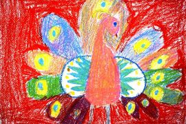 Разетдинова Алина, 8 лет, Жар-птица, б., пастель, ДМХШ №2, г. Самара