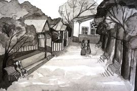 Бесполдёнова Ирина, 13 лет, Липецк в прошлом, б., тушь, ДХШ №2, г. Липецк