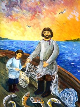 Булочникова Анастасия, 14 лет, Поморы, б., гуашь, ДШИ №34, г.Северодвинск