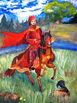 Загрузина Елена, 13 лет, Ярослав Мудрый, б., гуашь, ДШИ №4, г.Ярославль