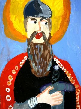 Карачунова Ирина, 5 лет, Святой Александр Невский, б., гуашь, ВОДХГ, г.Волгогад