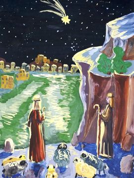 Иванцова Наталия, 13 лет, Вифлеемская звезда, б., гуашь, ДХШ, г. Унеча, Брянская обл.