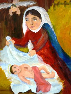 Меркулов Александр, 10 лет, Рождество, б., гуашь, ДХШ №2, г. Шахты, Ростовская обл.