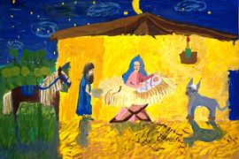 Никуличева Ольга, 8 лет, Вифлиемская звезда, б., гуашь, ДХШ №1, г. Шахты, Ростовская обл.