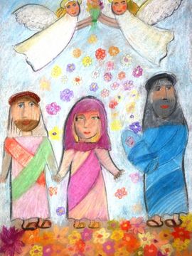 Силаева Анастасия, 10 лет, Святое семейство, к., пастель, ДШИ, г. Исилькуль, Омская обл.