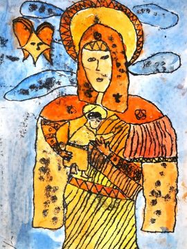 Степанова Дарья, 8 лет, Материнство, б., смеш. тех., ДШИ №5, г. Волгоград