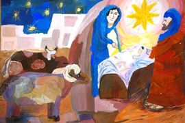 Трухан Владислав, 11 лет, Рождество, б., смеш. тех., ДШИ, с. Лузино, Омская обл.