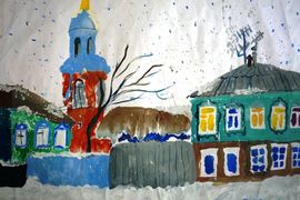 Ершова Виктория, 10 лет, Первый снег, б., гуашь, ДХШ, г. Елец, Липецкая обл.