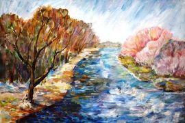Корнилова Анна, 15 лет, Весна на Палешке, б., гуашь, ДХШ Росток, г.Палех