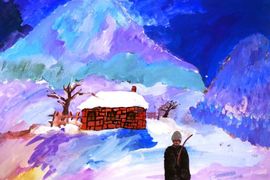 Куркин Дмитрий, 10 лет, Одинокий горец, б., гуашь, ДХШ №2, г. Набережные Челны