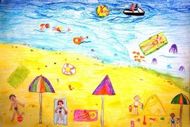 Маркова Екатерина, 6 лет, Лето в Крыму, б., смеш. тех., детсад №115, г. Нижний Новгород