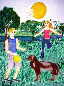 Павлов Евгений, 13 лет, Счастливое лето, б., акварель, ЦДТ, г. Серафимович