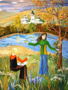Святышева Екатерина, 13 лет, Осенние этюды, б., гуашь, ДХШ №1, г.Череповец