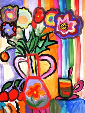 Султанова Карина, 7 лет, Осенний натюрморт, б., гуашь, ДХШ, г.Сальск