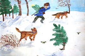 Фатхудинов Рамиль, 12 лет, Вьюга, б., гуашь, ДХШ №2, г.Набережные Челны