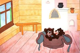Вижевская Полина, 10 лет, Медвежата, б., гуашь, СШ №1, г. Калач-на-Дону, Волгоградская обл.