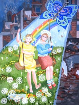 Горовцова Екатерина, 15 лет, Во имя будущего поколения, б., гуашь, ДМШ отделение Основы дизайна, г. Новошахтинск, Ростовская обл.