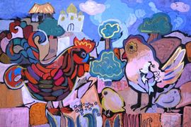 Лемкина Татьяна, 10 лет, Кубанское подворье, тон. б., гуашь, ДХШ им. С.Д. Эрьзя, г. Новороссийск
