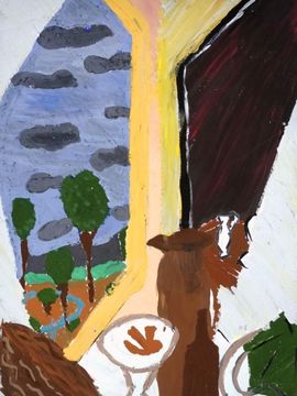 Скочилов Дмитрий, 9 лет, Д. Андре Вид из окна, б., гуашь, Изостудия Фантазер, г. Киров