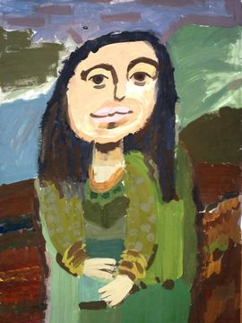 Усова Полина, 8 лет, Л. да Винчи Мона Лиза, б., гуашь, ДХШ, г. Мурманск