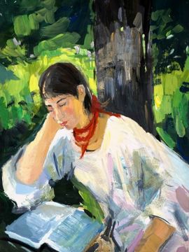 Чернышева Анна, 13 лет, В. А. Серов Портрет А. Я. Симонович, б., гуашь, ДХШ №3, г. Пенза