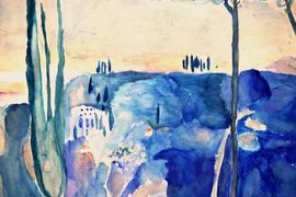 Чуносова Анастасия, 12 лет, П. Д. Коровин Кавказ, б., акварель, ДХШ №2, г. Липецк