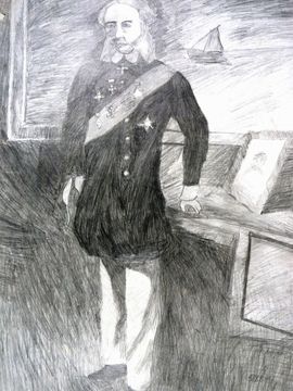 Шайдуллин Амин, 9 лет, И. К. Айвазовский Автопортрет, б., карандаш, г. Ульяновск