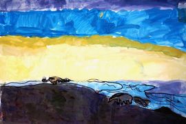 Шевченко Мария, 8 лет, А. И. Куинджи Ночное, б., гуашь, ВОДХГ, г. Волгоград