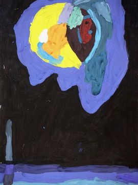 Ватажников Андрей, 11 лет, В. В. Кандинский Желтый круг, б., гуашь, Изостудия Фантазер, г. Киров