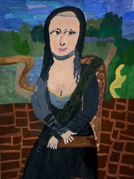 Истосова анна, 7 лет, Л. да Винчи Мона Лиза, б., гуашь, ДХШ, г. Мурманск