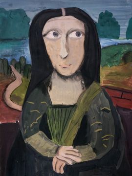 Кичигина Мария, 10 лет, Л. да Винчи Мона Лиза, б., смеш. тех., ДХШ, г. Мурманск