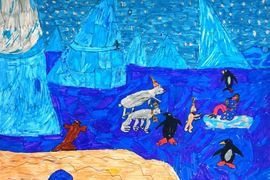 Колоков Евгений, 7 лет, На севере, б., смеш. тех., г. Волгоград