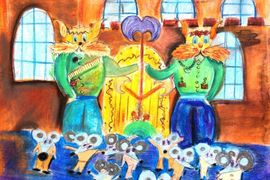 Пестов Игорь, 13 лет, Стражи, б., пастель, ДШИ №17, г. Омск