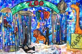 Хомутинникова Ольга, 12 лет, Беспредел, б., смеш. тех., ДХШ, г. Великий Устюг, Вологодская обл.